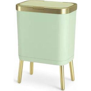 CRLYN® Prullenbak op Pootjes - Afvalemmer - Afvalbak - 15L - Groen