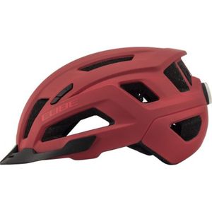 CUBE Fietshelm Cinity – All terrain helm – In-mould-constructie – Insectennetje – Afneembare zonneklep - 49-55 cm – Maat S – Rood