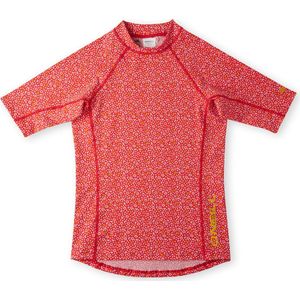 O'Neill - UV Zwemshirt voor meisjes - Shortsleeve Skin - All Over Print - Rood - maat 14 (155-163CM)