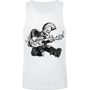 The Simpsons Homer with Guitar Heren Tanktop - wit - XL