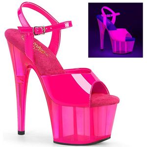 Pleaser - ADORE-709UVT Sandaal met enkelband, Paaldans schoenen - US 5 - 35 Shoes - Roze