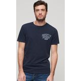 Superdry - Athletic College Graphic T-shirt - Fig Purple Slub - Korte Mouwen