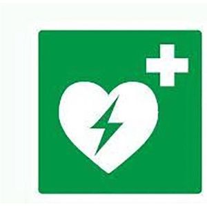 AED - Vinyl Sticker - 20x20cm - Duidelijk Pictogram voor Automatische Externe Defibrillator