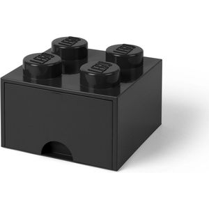 Lego - Opbergbox met Lade Brick 4 - Polypropyleen - Zwart