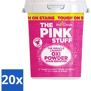 The Pink Stuff - Vlekverwijderaar - Voor Bonte Was - 1kg - Bulkverpakking - 20 stuks
