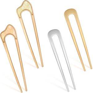 Nordivar - U-Vormige Haarspelden voor Knotten en Franse Twist Haar - Set van 4 Stuks