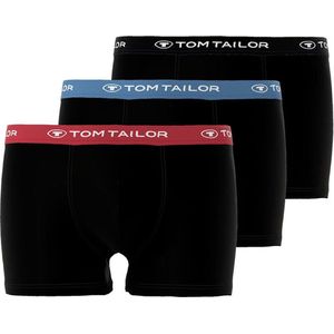 TOM TAILOR Heren Boxershort - 3 Pack - Buffer - Zwart - Maat S