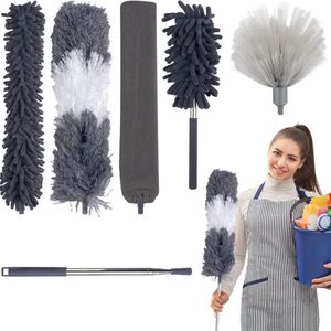 White-Label® Telescopische Plumeau - Ragebol – Uitschuifbaar - Grijs