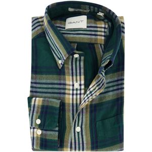 Gant overhemd regular fit corduroy groen