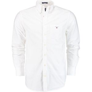 Gant - Casual Overhemd Oxford Wit - L - Heren - Regular-fit