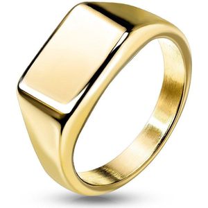 Ring Dames - Ringen Dames - Ring Heren - Ringen Mannen - Ringen Vrouwen - Heren Ring - Zegelring - Zegelring Heren - Goudkleurig - Gouden Ring - Ring - Ringen - Sieraden Vrouw - Quint