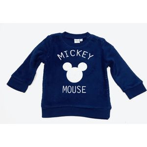 Disney Mickey Mouse sweater coral fleece marineblauw maat 80 (18 maanden)
