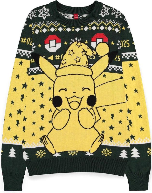 Pokémon - Pikachu - Kersttrui - Geel