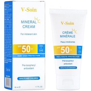 V-Soin Zonnecreme SPF 50+ - Zonnecreme gezicht & Lichaam - Zonnebrandcreme - Antioxidants Zonnebrand - Zonbescherming Voor Gevoelige Huid