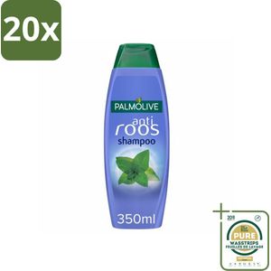 20 x Palmolive Shampoo Anti-Roos 350 ml - Grootverpakking - Anti-roos Shampoo - Roosvoorkomend Shampoo - Wilde Munt Shampoo - Hoofdhuid Verzorging - Schone Hoofdhuid