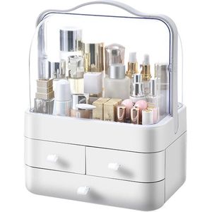 Unyqoos ® Stijlvolle Cosmetica Organizer met Deksel en Grote Capaciteit voor Slaapkamer en Badkamer