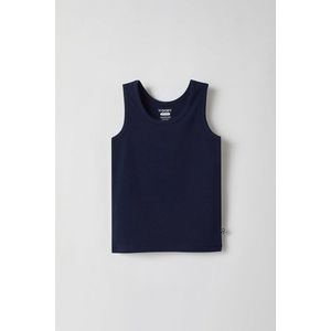 Woody - Jongens Singlet Basis Ondergoed - Marine Blauw - 14 jaar