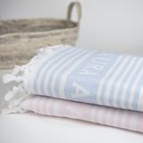 Laura Ashley Heritage Hamamdoek - Strandlaken - Strandhanddoek - Elveden Licht Blauw 90x180cm