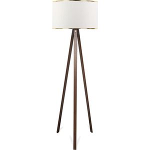 Staande lamp Newport vloerlamp 140 cm E27 wit en goud