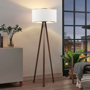 Staande lamp Newport vloerlamp 140 cm E27 wit en goud