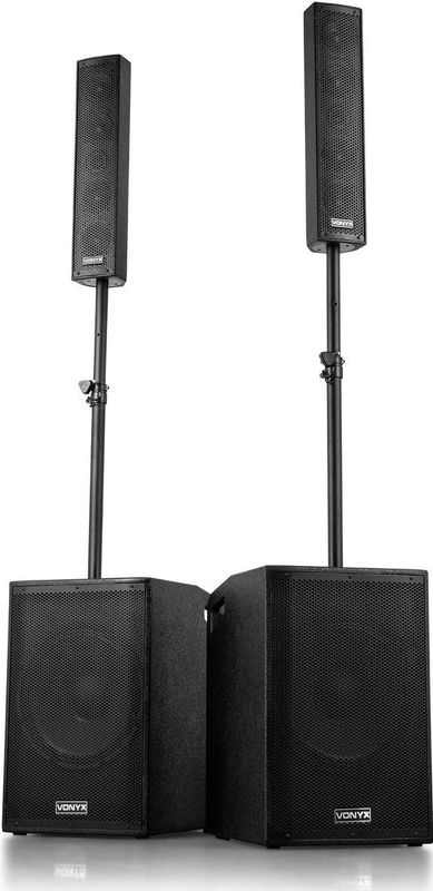 Vonyx - VX1080BT - Actieve Speakerset - 2.2 Systeem - Bluetooth Geluidsinstallatie - 1250W