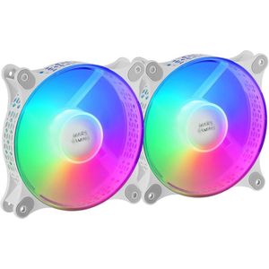 RGB Gaming Fans 360°, Ultrastil, 3PIN + 4PIN Aansluiting, Wit