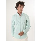 Felix Hardy - Geruit Overhemd - Groen - 100% Katoen Heren