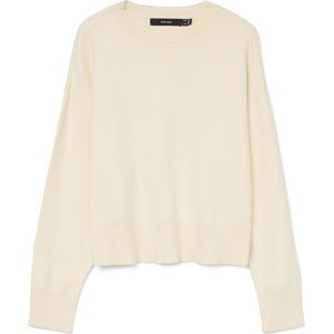 Vero Moda - Vmgold Art Ls O-neck Pullover - Beige - Gebreide Trui