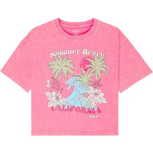 Roxy Daisy Season Loose Fit T-shirt Met Korte Mouwen Roze 10 Years Meisjes