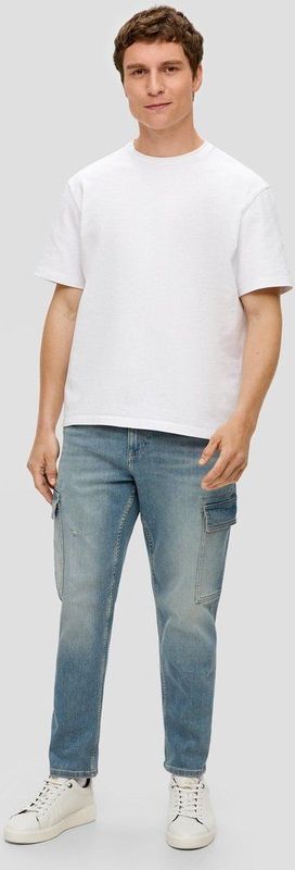 s.Oliver - Cargojeans - Blauw - Denim - 5-Pocket-Style, Cargozak, Regular Pasvorm