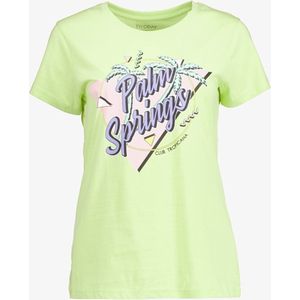 TwoDay dames T-shirt met zomers opdruk groen - Maat XXL