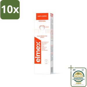 10 x Elmex Tandpasta Anti-Cariës Original 75 ml - Grootverpakking - Anti-cariës - Tandpasta - Gaatjes - Tanden Beschermen - Remineralisatie