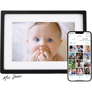 Mrs. Jones Wifi digitale fotolijst touchscreen display - 10 inch, e-mail foto's van overal Digitale fotolijst