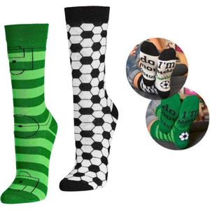 Verjaardag cadeau - WK EK sokken - voetbal sokken - vrolijke sokken - valentijn cadeau - aparte sokken - grappige sokken - leuke dames en heren sokken - moederdag – vaderdag – kerst cadeau - Socks waar je Happy van wordt - Maat 36-41