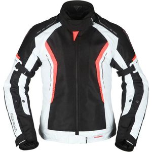 Modeka Damen Motorrad Jacke Khao Air Lady 084242 Schwarz/Hellgrau/Rot-46