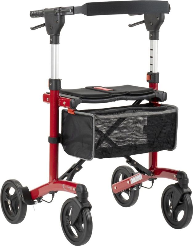 MultiMotion - Trollimaster RA60 STANDARD - Rollator - Rood - Lichtgewicht
