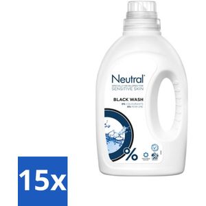 Neutral - Vloeibaar Wasmiddel - Donkere Was - Gevoelige Huid - 0% Kleurstof & Parfum - 20 Wasbeurten - Bulkverpakking - 15 stuks