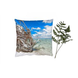 Sierkussens - Kussentjes Woonkamer - 45x45 cm - Strand - Takken - Tropisch - Zee