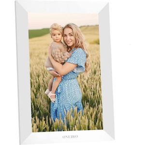 ONEIRO VisionFrame PRO® Digitale fotolijst Wit met WiFi en Frameo App - 10.1 inch - ips touchscreen - Micro SD - Fotokader - premium