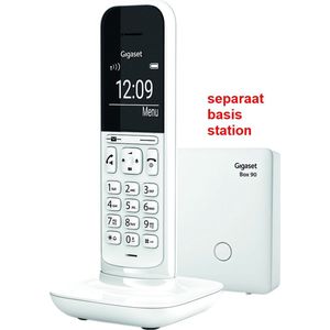 4600344003277 GIGASET CL390A Single DECT draadloze telefoon - glanzend wit - met separaat basisstation - antwoordapparaat