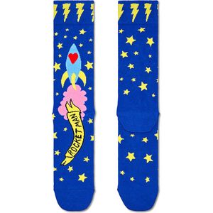 Happy Socks unisex sokken rocket man blauw (Elton John)