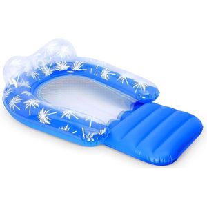 Luchtmatras zwembad hangmat ligstoel met hoofdsteun en voetsteun 130 x 85 cm zwembadvlot - voor volwassenen