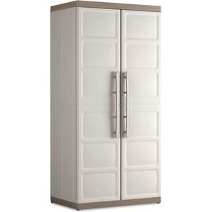 Keter Excellence XL Opbergkast hoog - 3 planken - 54x89x182cm - Beige/Taupe