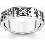 Thomas Sabo - Ring - Zwart - Zilver - Zirkoon - Gezwarte Textuur