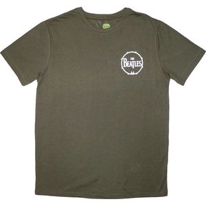 The Beatles - Mini Drum Logo Heren T-shirt - 2XL - Groen