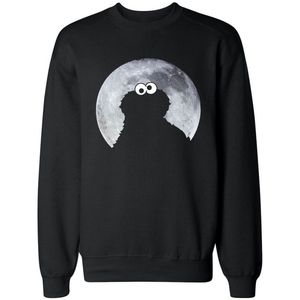 Sesame Street Krümelmonster - Moonlight - Cookie Monster Heren Sweatshirts - zwart - M