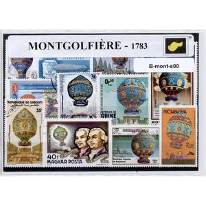 Montgolfiere 1783 – Luxe postzegel pakket (A6 formaat) - collectie van verschillende postzegels van Montgolfiere – kan als ansichtkaart in een A6 envelop. Authentiek cadeau - kado - geschenk - kaart - luchtvaart - luchtballon - ballon - ballonvaart