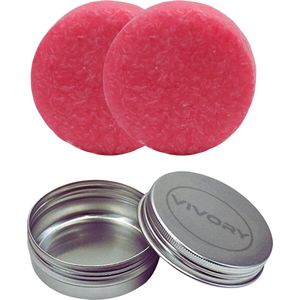Vivory 2 stuks Natuurlijke Shampoo Bar Amor Amor Cacharel - Handgemaakt - Geen Sulfaten - Geschikt voor alle Haartypes & droog haar Gratis opberg blik VOORDEEL AANBIEDING