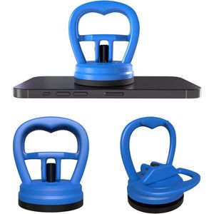 Zuignap 2 Stuks - Glasdrager, Deukentrekker en Openingsgereedschap voor Elektronische Apparaten tot 10 kg – Sterke Vacuüm Zuignappen Suction Cups – Blauw