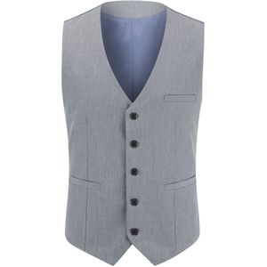 Allthemen Heren Gilet Business Effen Enkelrijigs - Slank Passend voor Zakelijk - M